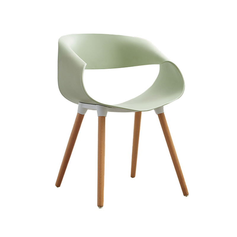 Plastic Dining Side Chairs Glam Indoor-Outdoor Chair of 18'' Wide Open Back Dining Side Chair Clearhalo ' kitchen&dining_furn' 'Dining Chairs' 'Dining Tables & Seating' 'dining_chair' 'furn' 'furn_dining_chair' 'Furniture' 'furniture_dining_chair' 'Kitchen & Dining Furniture' 'kitchen' 3596817