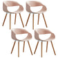 Plastic Dining Side Chairs Glam Indoor-Outdoor Chair of 18'' Wide Open Back Dining Side Chair Pink 4 Piece Set Clearhalo ' kitchen&dining_furn' 'Dining Chairs' 'Dining Tables & Seating' 'dining_chair' 'furn' 'furn_dining_chair' 'Furniture' 'furniture_dining_chair' 'Kitchen & Dining Furniture' 'kitchen' 3596818