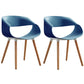 Plastic Dining Side Chairs Glam Indoor-Outdoor Chair of 18'' Wide Open Back Dining Side Chair Blue 2 Piece Set Clearhalo ' kitchen&dining_furn' 'Dining Chairs' 'Dining Tables & Seating' 'dining_chair' 'furn' 'furn_dining_chair' 'Furniture' 'furniture_dining_chair' 'Kitchen & Dining Furniture' 'kitchen' 3596822