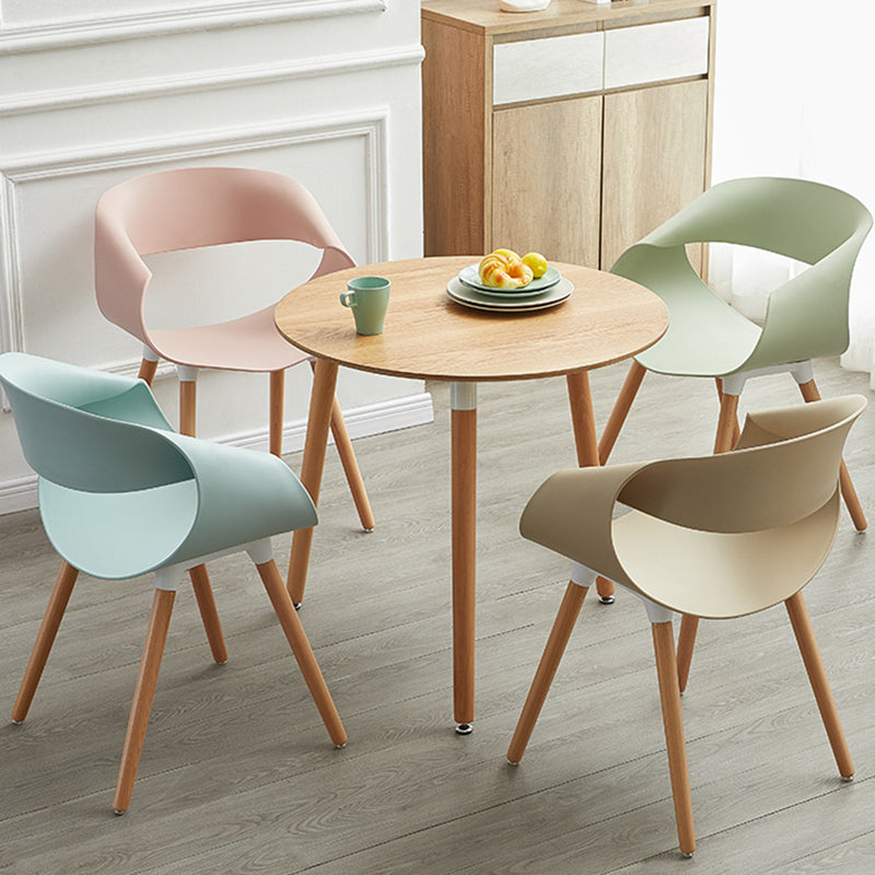 Plastic Dining Side Chairs Glam Indoor-Outdoor Chair of 18'' Wide Open Back Dining Side Chair Clearhalo ' kitchen&dining_furn' 'Dining Chairs' 'Dining Tables & Seating' 'dining_chair' 'furn' 'furn_dining_chair' 'Furniture' 'furniture_dining_chair' 'Kitchen & Dining Furniture' 'kitchen' 3596828