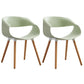 Plastic Dining Side Chairs Glam Indoor-Outdoor Chair of 18'' Wide Open Back Dining Side Chair Green 2 Piece Set Clearhalo ' kitchen&dining_furn' 'Dining Chairs' 'Dining Tables & Seating' 'dining_chair' 'furn' 'furn_dining_chair' 'Furniture' 'furniture_dining_chair' 'Kitchen & Dining Furniture' 'kitchen' 3596832
