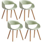 Plastic Dining Side Chairs Glam Indoor-Outdoor Chair of 18'' Wide Open Back Dining Side Chair Green 4 Piece Set Clearhalo ' kitchen&dining_furn' 'Dining Chairs' 'Dining Tables & Seating' 'dining_chair' 'furn' 'furn_dining_chair' 'Furniture' 'furniture_dining_chair' 'Kitchen & Dining Furniture' 'kitchen' 3596833