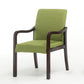 Contemporary Home Arm Chair Solid Back Upholstered Wood Dining Room Chair Green 1 Piece Walnut Clearhalo ' kitchen&dining_furn' 'Dining Chairs' 'Dining Tables & Seating' 'dining_chair' 'furn' 'furn_dining_chair' 'Furniture' 'furniture_dining_chair' 'Kitchen & Dining Furniture' 'kitchen' 3596838