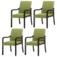 Contemporary Home Arm Chair Solid Back Upholstered Wood Dining Room Chair Green 4 Piece Set Walnut Clearhalo ' kitchen&dining_furn' 'Dining Chairs' 'Dining Tables & Seating' 'dining_chair' 'furn' 'furn_dining_chair' 'Furniture' 'furniture_dining_chair' 'Kitchen & Dining Furniture' 'kitchen' 3596841