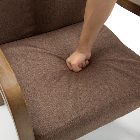 Contemporary Home Arm Chair Solid Back Upholstered Wood Dining Room Chair Clearhalo ' kitchen&dining_furn' 'Dining Chairs' 'Dining Tables & Seating' 'dining_chair' 'furn' 'furn_dining_chair' 'Furniture' 'furniture_dining_chair' 'Kitchen & Dining Furniture' 'kitchen' 3596849