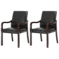 Contemporary Home Arm Chair Solid Back Upholstered Wood Dining Room Chair Black 2 Piece Set Walnut Clearhalo ' kitchen&dining_furn' 'Dining Chairs' 'Dining Tables & Seating' 'dining_chair' 'furn' 'furn_dining_chair' 'Furniture' 'furniture_dining_chair' 'Kitchen & Dining Furniture' 'kitchen' 3596852