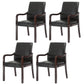 Contemporary Home Arm Chair Solid Back Upholstered Wood Dining Room Chair Black 4 Piece Set Walnut Clearhalo ' kitchen&dining_furn' 'Dining Chairs' 'Dining Tables & Seating' 'dining_chair' 'furn' 'furn_dining_chair' 'Furniture' 'furniture_dining_chair' 'Kitchen & Dining Furniture' 'kitchen' 3596854