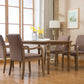 Contemporary Home Arm Chair Solid Back Upholstered Wood Dining Room Chair Clearhalo ' kitchen&dining_furn' 'Dining Chairs' 'Dining Tables & Seating' 'dining_chair' 'furn' 'furn_dining_chair' 'Furniture' 'furniture_dining_chair' 'Kitchen & Dining Furniture' 'kitchen' 3596855