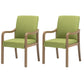 Contemporary Home Arm Chair Solid Back Upholstered Wood Dining Room Chair Green 2 Piece Set Natural Wood Clearhalo ' kitchen&dining_furn' 'Dining Chairs' 'Dining Tables & Seating' 'dining_chair' 'furn' 'furn_dining_chair' 'Furniture' 'furniture_dining_chair' 'Kitchen & Dining Furniture' 'kitchen' 3596864