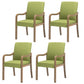 Contemporary Home Arm Chair Solid Back Upholstered Wood Dining Room Chair Green 4 Piece Set Natural Wood Clearhalo ' kitchen&dining_furn' 'Dining Chairs' 'Dining Tables & Seating' 'dining_chair' 'furn' 'furn_dining_chair' 'Furniture' 'furniture_dining_chair' 'Kitchen & Dining Furniture' 'kitchen' 3596865