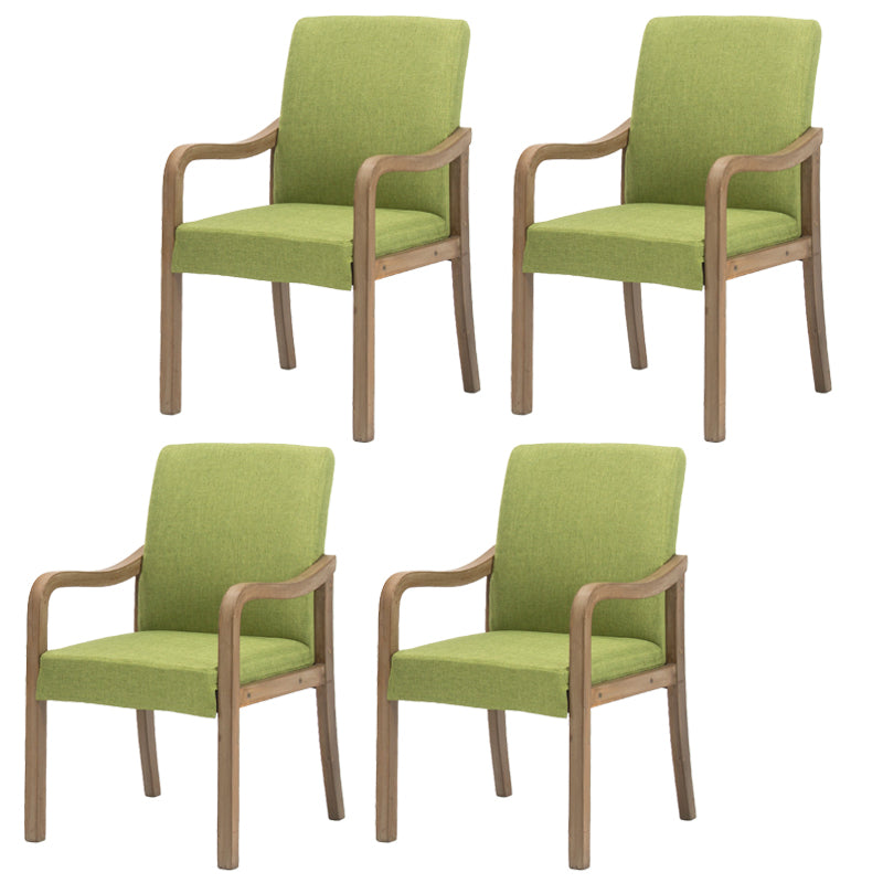 Contemporary Home Arm Chair Solid Back Upholstered Wood Dining Room Chair Green 4 Piece Set Natural Wood Clearhalo ' kitchen&dining_furn' 'Dining Chairs' 'Dining Tables & Seating' 'dining_chair' 'furn' 'furn_dining_chair' 'Furniture' 'furniture_dining_chair' 'Kitchen & Dining Furniture' 'kitchen' 3596865