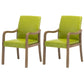 Contemporary Home Arm Chair Solid Back Upholstered Wood Dining Room Chair Fruit Green 2 Piece Set Natural Wood Clearhalo ' kitchen&dining_furn' 'Dining Chairs' 'Dining Tables & Seating' 'dining_chair' 'furn' 'furn_dining_chair' 'Furniture' 'furniture_dining_chair' 'Kitchen & Dining Furniture' 'kitchen' 3596867