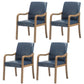 Contemporary Home Arm Chair Solid Back Upholstered Wood Dining Room Chair Blue 4 Piece Set Natural Wood Clearhalo ' kitchen&dining_furn' 'Dining Chairs' 'Dining Tables & Seating' 'dining_chair' 'furn' 'furn_dining_chair' 'Furniture' 'furniture_dining_chair' 'Kitchen & Dining Furniture' 'kitchen' 3596874