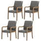 Contemporary Home Arm Chair Solid Back Upholstered Wood Dining Room Chair Smoke Gray 4 Piece Set Natural Wood Clearhalo ' kitchen&dining_furn' 'Dining Chairs' 'Dining Tables & Seating' 'dining_chair' 'furn' 'furn_dining_chair' 'Furniture' 'furniture_dining_chair' 'Kitchen & Dining Furniture' 'kitchen' 3596886