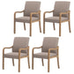 Contemporary Home Arm Chair Solid Back Upholstered Wood Dining Room Chair Grey 4 Piece Set Natural Wood Clearhalo ' kitchen&dining_furn' 'Dining Chairs' 'Dining Tables & Seating' 'dining_chair' 'furn' 'furn_dining_chair' 'Furniture' 'furniture_dining_chair' 'Kitchen & Dining Furniture' 'kitchen' 3596889