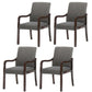Contemporary Home Arm Chair Solid Back Upholstered Wood Dining Room Chair Black-Gray 4 Piece Set Walnut Clearhalo ' kitchen&dining_furn' 'Dining Chairs' 'Dining Tables & Seating' 'dining_chair' 'furn' 'furn_dining_chair' 'Furniture' 'furniture_dining_chair' 'Kitchen & Dining Furniture' 'kitchen' 3596898