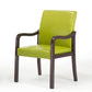 Contemporary Home Arm Chair Solid Back Upholstered Wood Dining Room Chair Fruit Green 1 Piece Walnut Clearhalo ' kitchen&dining_furn' 'Dining Chairs' 'Dining Tables & Seating' 'dining_chair' 'furn' 'furn_dining_chair' 'Furniture' 'furniture_dining_chair' 'Kitchen & Dining Furniture' 'kitchen' 3596905