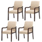 Contemporary Home Arm Chair Solid Back Upholstered Wood Dining Room Chair Khaki 4 Piece Set Walnut Clearhalo ' kitchen&dining_furn' 'Dining Chairs' 'Dining Tables & Seating' 'dining_chair' 'furn' 'furn_dining_chair' 'Furniture' 'furniture_dining_chair' 'Kitchen & Dining Furniture' 'kitchen' 3596913