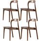 Farmhouse Style Wood Dining Side Chair Solid Back Armless Chair for Home Use Walnut Solid Wood 4 Piece Set Clearhalo ' kitchen&dining_furn' 'Dining Chairs' 'Dining Tables & Seating' 'dining_chair' 'furn' 'furn_dining_chair' 'Furniture' 'furniture_dining_chair' 'Kitchen & Dining Furniture' 'kitchen' 3596918