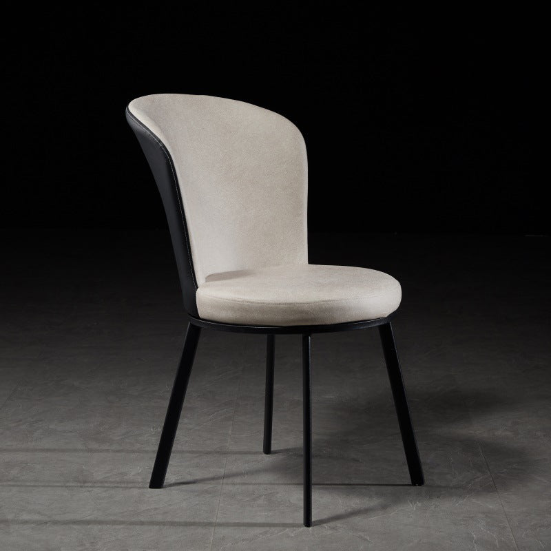 Contemporary High-density Sponge Cushion Chair of 17'' Wide Parsons Chair Off-White 1 Piece Clearhalo ' kitchen&dining_furn' 'Dining Chairs' 'Dining Tables & Seating' 'dining_chair' 'furn' 'furn_dining_chair' 'Furniture' 'furniture_dining_chair' 'Kitchen & Dining Furniture' 'kitchen' 3596932