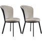 Contemporary High-density Sponge Cushion Chair of 17'' Wide Parsons Chair Off-White 2 Piece Set Clearhalo ' kitchen&dining_furn' 'Dining Chairs' 'Dining Tables & Seating' 'dining_chair' 'furn' 'furn_dining_chair' 'Furniture' 'furniture_dining_chair' 'Kitchen & Dining Furniture' 'kitchen' 3596933