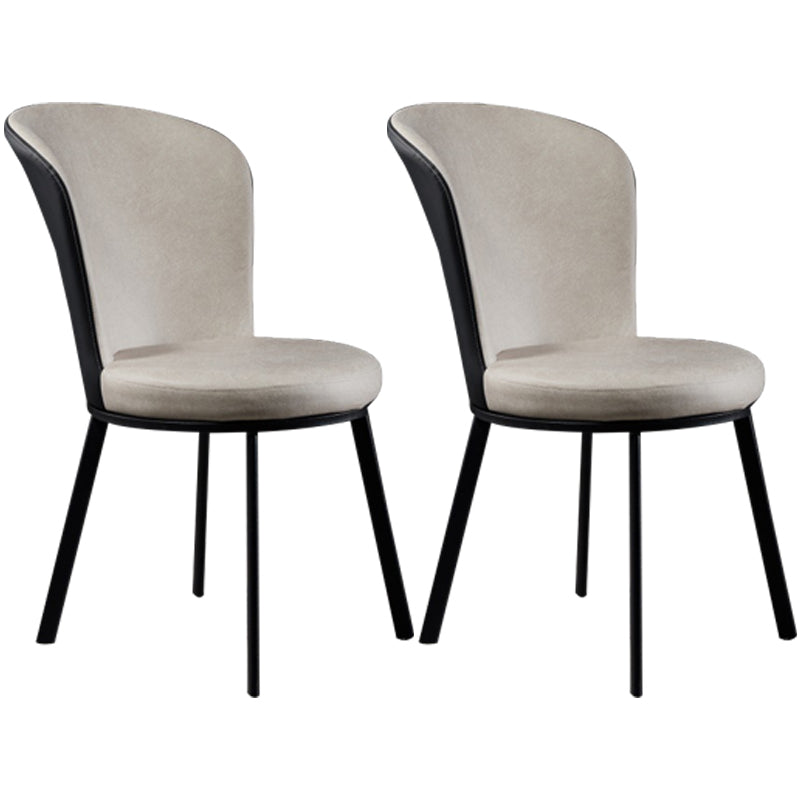 Contemporary High-density Sponge Cushion Chair of 17'' Wide Parsons Chair Off-White 2 Piece Set Clearhalo ' kitchen&dining_furn' 'Dining Chairs' 'Dining Tables & Seating' 'dining_chair' 'furn' 'furn_dining_chair' 'Furniture' 'furniture_dining_chair' 'Kitchen & Dining Furniture' 'kitchen' 3596933