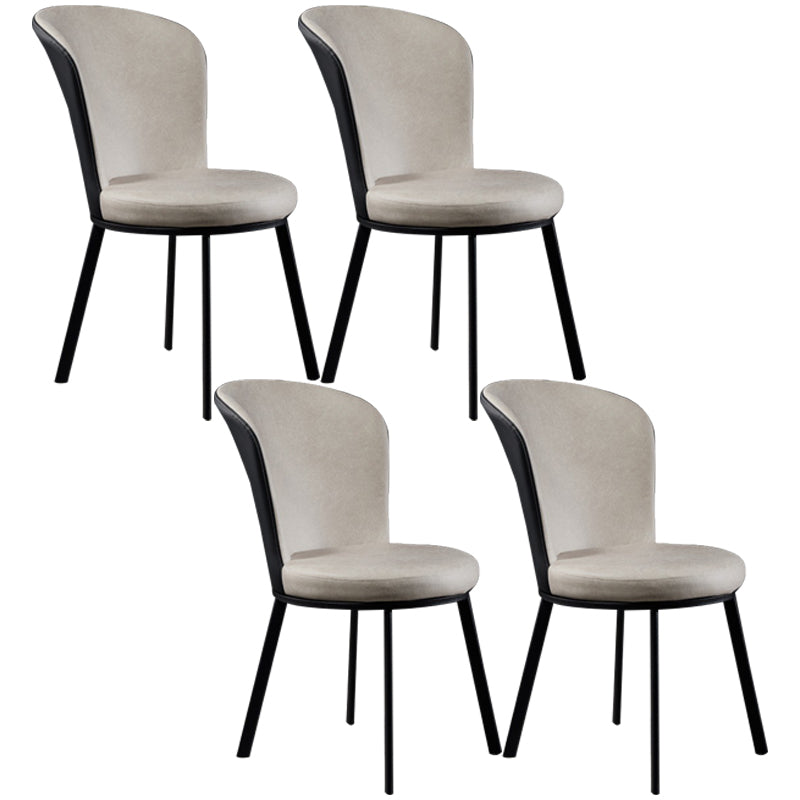 Contemporary High-density Sponge Cushion Chair of 17'' Wide Parsons Chair Off-White 4 Piece Set Clearhalo ' kitchen&dining_furn' 'Dining Chairs' 'Dining Tables & Seating' 'dining_chair' 'furn' 'furn_dining_chair' 'Furniture' 'furniture_dining_chair' 'Kitchen & Dining Furniture' 'kitchen' 3596935