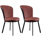 Contemporary High-density Sponge Cushion Chair of 17'' Wide Parsons Chair Cameo Brown 2 Piece Set Clearhalo ' kitchen&dining_furn' 'Dining Chairs' 'Dining Tables & Seating' 'dining_chair' 'furn' 'furn_dining_chair' 'Furniture' 'furniture_dining_chair' 'Kitchen & Dining Furniture' 'kitchen' 3596939