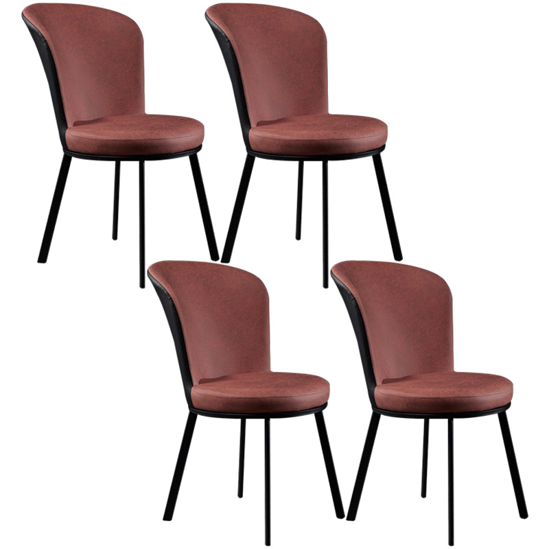 Contemporary High-density Sponge Cushion Chair of 17'' Wide Parsons Chair Cameo Brown 4 Piece Set Clearhalo ' kitchen&dining_furn' 'Dining Chairs' 'Dining Tables & Seating' 'dining_chair' 'furn' 'furn_dining_chair' 'Furniture' 'furniture_dining_chair' 'Kitchen & Dining Furniture' 'kitchen' 3596941