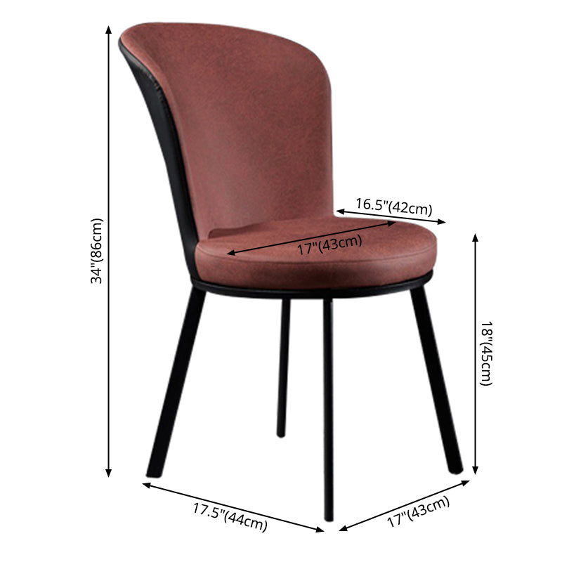 Contemporary High-density Sponge Cushion Chair of 17'' Wide Parsons Chair Clearhalo ' kitchen&dining_furn' 'Dining Chairs' 'Dining Tables & Seating' 'dining_chair' 'furn' 'furn_dining_chair' 'Furniture' 'furniture_dining_chair' 'Kitchen & Dining Furniture' 'kitchen' 3596948
