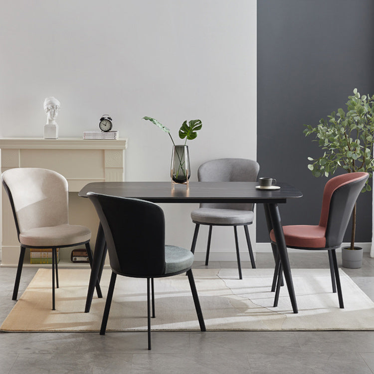 Contemporary High-density Sponge Cushion Chair of 17'' Wide Parsons Chair Clearhalo ' kitchen&dining_furn' 'Dining Chairs' 'Dining Tables & Seating' 'dining_chair' 'furn' 'furn_dining_chair' 'Furniture' 'furniture_dining_chair' 'Kitchen & Dining Furniture' 'kitchen' 3596949