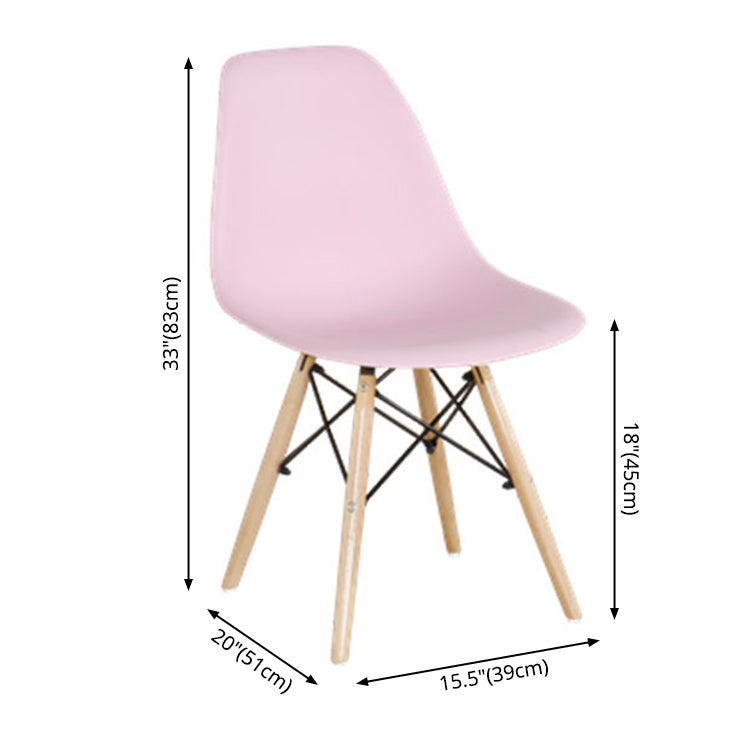 Glam Style Plastic Side Chair Matte Finish Solid Back Dining Chair for Home Use Clearhalo ' kitchen&dining_furn' 'Dining Chairs' 'Dining Tables & Seating' 'dining_chair' 'Furniture' 'furniture_dining_chair' 'Kitchen & Dining Furniture' 'kitchen' 3596961