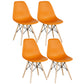 Glam Style Plastic Side Chair Matte Finish Solid Back Dining Chair for Home Use Orange Set of 4 Clearhalo ' kitchen&dining_furn' 'Dining Chairs' 'Dining Tables & Seating' 'dining_chair' 'Furniture' 'furniture_dining_chair' 'Kitchen & Dining Furniture' 'kitchen' 3596968