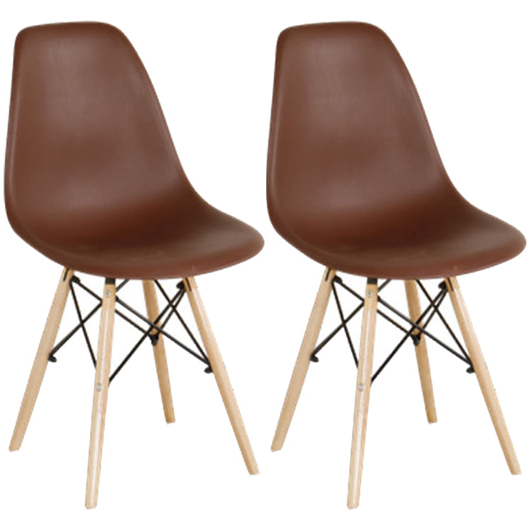 Glam Style Plastic Side Chair Matte Finish Solid Back Dining Chair for Home Use Coffee Set of 2 Clearhalo ' kitchen&dining_furn' 'Dining Chairs' 'Dining Tables & Seating' 'dining_chair' 'Furniture' 'furniture_dining_chair' 'Kitchen & Dining Furniture' 'kitchen' 3596971