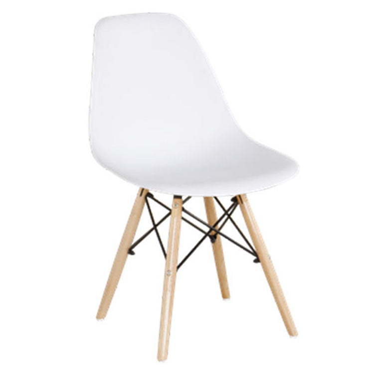 Glam Style Plastic Side Chair Matte Finish Solid Back Dining Chair for Home Use White 1 Piece Clearhalo ' kitchen&dining_furn' 'Dining Chairs' 'Dining Tables & Seating' 'dining_chair' 'Furniture' 'furniture_dining_chair' 'Kitchen & Dining Furniture' 'kitchen' 3596973