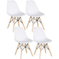 Glam Style Plastic Side Chair Matte Finish Solid Back Dining Chair for Home Use White Set of 4 Clearhalo ' kitchen&dining_furn' 'Dining Chairs' 'Dining Tables & Seating' 'dining_chair' 'Furniture' 'furniture_dining_chair' 'Kitchen & Dining Furniture' 'kitchen' 3596975