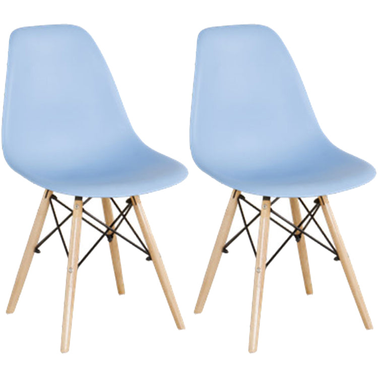 Glam Style Plastic Side Chair Matte Finish Solid Back Dining Chair for Home Use Blue Set of 2 Clearhalo ' kitchen&dining_furn' 'Dining Chairs' 'Dining Tables & Seating' 'dining_chair' 'Furniture' 'furniture_dining_chair' 'Kitchen & Dining Furniture' 'kitchen' 3596977
