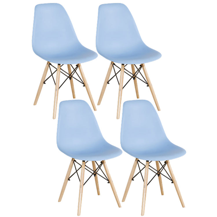 Glam Style Plastic Side Chair Matte Finish Solid Back Dining Chair for Home Use Blue Set of 4 Clearhalo ' kitchen&dining_furn' 'Dining Chairs' 'Dining Tables & Seating' 'dining_chair' 'Furniture' 'furniture_dining_chair' 'Kitchen & Dining Furniture' 'kitchen' 3596978