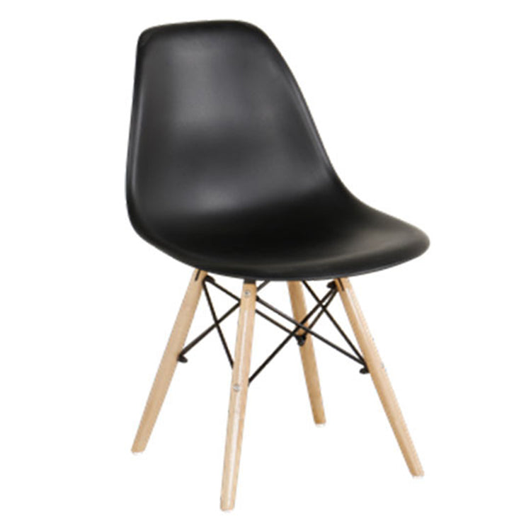 Glam Style Plastic Side Chair Matte Finish Solid Back Dining Chair for Home Use Black 1 Piece Clearhalo ' kitchen&dining_furn' 'Dining Chairs' 'Dining Tables & Seating' 'dining_chair' 'Furniture' 'furniture_dining_chair' 'Kitchen & Dining Furniture' 'kitchen' 3596982