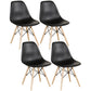 Glam Style Plastic Side Chair Matte Finish Solid Back Dining Chair for Home Use Black Set of 4 Clearhalo ' kitchen&dining_furn' 'Dining Chairs' 'Dining Tables & Seating' 'dining_chair' 'Furniture' 'furniture_dining_chair' 'Kitchen & Dining Furniture' 'kitchen' 3596984
