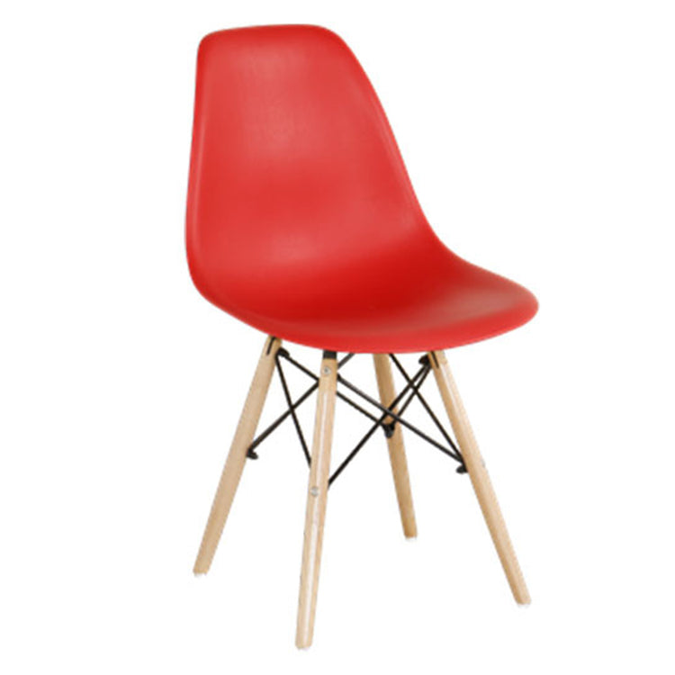 Glam Style Plastic Side Chair Matte Finish Solid Back Dining Chair for Home Use Red 1 Piece Clearhalo ' kitchen&dining_furn' 'Dining Chairs' 'Dining Tables & Seating' 'dining_chair' 'Furniture' 'furniture_dining_chair' 'Kitchen & Dining Furniture' 'kitchen' 3596985
