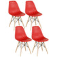 Glam Style Plastic Side Chair Matte Finish Solid Back Dining Chair for Home Use Red Set of 4 Clearhalo ' kitchen&dining_furn' 'Dining Chairs' 'Dining Tables & Seating' 'dining_chair' 'Furniture' 'furniture_dining_chair' 'Kitchen & Dining Furniture' 'kitchen' 3596987