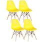 Glam Style Plastic Side Chair Matte Finish Solid Back Dining Chair for Home Use Yellow Set of 4 Clearhalo ' kitchen&dining_furn' 'Dining Chairs' 'Dining Tables & Seating' 'dining_chair' 'Furniture' 'furniture_dining_chair' 'Kitchen & Dining Furniture' 'kitchen' 3596990
