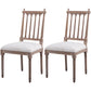Farmhouse Fabric Dining Chair 40"H Slat Back Side Chair with Wooden Base for Restaurant Off-White 2 Piece Set Clearhalo ' kitchen&dining_furn' 'Dining Chairs' 'Dining Tables & Seating' 'dining_chair' 'furn' 'furn_dining_chair' 'Furniture' 'furniture_dining_chair' 'Kitchen & Dining Furniture' 'kitchen' 3596992