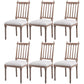 Farmhouse Fabric Dining Chair 40"H Slat Back Side Chair with Wooden Base for Restaurant Off-White 6 Piece Set Clearhalo ' kitchen&dining_furn' 'Dining Chairs' 'Dining Tables & Seating' 'dining_chair' 'furn' 'furn_dining_chair' 'Furniture' 'furniture_dining_chair' 'Kitchen & Dining Furniture' 'kitchen' 3596995