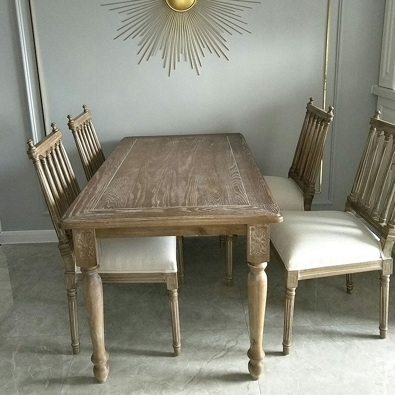 Farmhouse Fabric Dining Chair 40"H Slat Back Side Chair with Wooden Base for Restaurant Clearhalo ' kitchen&dining_furn' 'Dining Chairs' 'Dining Tables & Seating' 'dining_chair' 'furn' 'furn_dining_chair' 'Furniture' 'furniture_dining_chair' 'Kitchen & Dining Furniture' 'kitchen' 3596996