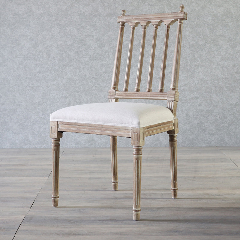 Farmhouse Fabric Dining Chair 40"H Slat Back Side Chair with Wooden Base for Restaurant Clearhalo ' kitchen&dining_furn' 'Dining Chairs' 'Dining Tables & Seating' 'dining_chair' 'furn' 'furn_dining_chair' 'Furniture' 'furniture_dining_chair' 'Kitchen & Dining Furniture' 'kitchen' 3596998