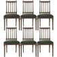 Farmhouse Fabric Dining Chair 40"H Slat Back Side Chair with Wooden Base for Restaurant Green 6 Piece Set Clearhalo ' kitchen&dining_furn' 'Dining Chairs' 'Dining Tables & Seating' 'dining_chair' 'furn' 'furn_dining_chair' 'Furniture' 'furniture_dining_chair' 'Kitchen & Dining Furniture' 'kitchen' 3597001