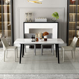 Leather Contemporary Restaurant Side Chair Solid Color Parsons Dining Chair Clearhalo ' kitchen&dining_furn' 'Dining Chairs' 'Dining Tables & Seating' 'dining_chair' 'furn' 'furn_dining_chair' 'Furniture' 'furniture_dining_chair' 'Kitchen & Dining Furniture' 'kitchen' 3597005