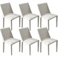 Leather Contemporary Restaurant Side Chair Solid Color Parsons Dining Chair Light Gray 6 Piece Set Clearhalo ' kitchen&dining_furn' 'Dining Chairs' 'Dining Tables & Seating' 'dining_chair' 'furn' 'furn_dining_chair' 'Furniture' 'furniture_dining_chair' 'Kitchen & Dining Furniture' 'kitchen' 3597008
